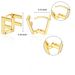 Unisex Hot Sales Real Gold Brass Electroplating Personalized Three Dimensional Hollow English Letter F Earrings For Women_ipsvogv.com