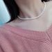 Fashion Simple Glass Pearl Necklace Ins Trendy Pearl Necklace For Women_ipsvogv.com