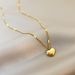 New Love Internet Celebrity Same Style Simple Temperament Light Peach Heart Clavicle Necklace Jewelry_ipsvogv.com
