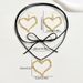 Fashion OL Love Necklace Earring Set for Women, Simple and Versatile, Heart shaped Metal, Niche Design, Neck Chain_ipsvogv.com