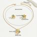 Subtle artistic fresh women's necklace set Baroque style flower studded earrings collarbone chain_ipsvogv.com