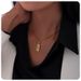 stainless steel gold plated tarot twisted chain necklace female simple personality light luxury pendant jewelry_ipsvogv.com