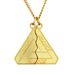 FOREVER BEST FRIENDS Triangular Half Split Fashion Men's and Women's Long Pendant Necklace_ipsvogv.com