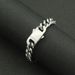 Hip Hop Punk Smooth Stainless Steel Spring Buckle Cuban Chain Trendy Men's Cool and Dominant Necklace Decoration_ipsvogv.com