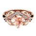 Sanjie Fashion Bow Women's Rose Gold Champagne Zircon Ring_ipsvogv.com