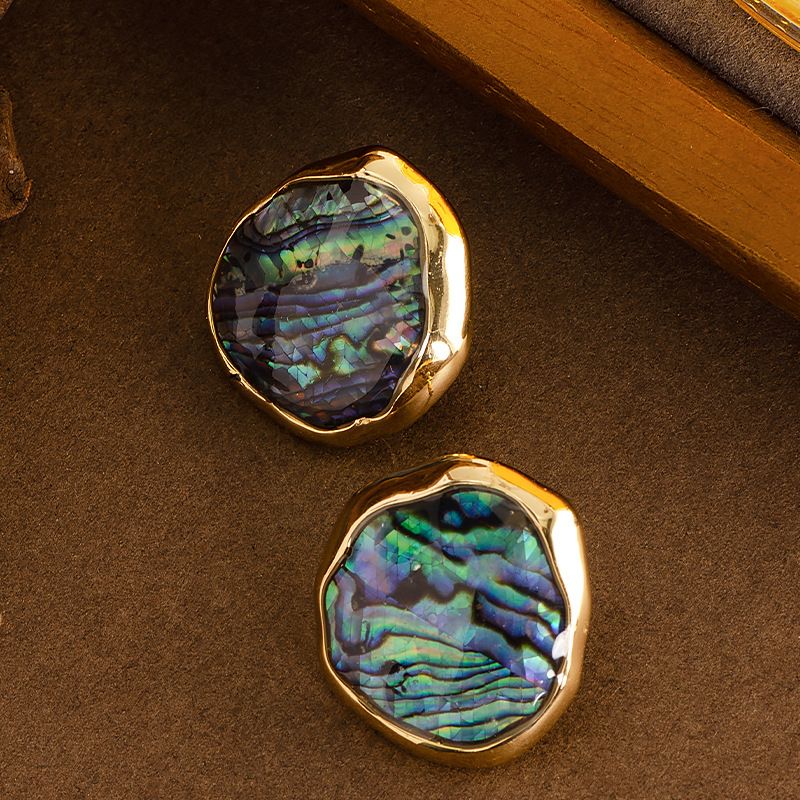 Exquisite And Fashionable Natural Abalone Shell Earri, Niche, Light Luxury, Fashionable, High-end Silver Needle_ipsvogv.com
