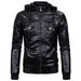 2023 European size men's leather jacket washed leather hooded leather jacket plus velvet warm leather jacket large size men's jacket 1603_ipsvogv.com