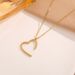 Niche Design Sense French Love Stainless Steel Gold Necklace Women's Colorless Versatile Collar Chain Jewelry_ipsvogv.com