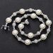 New Meisa Hip Hop Diamond Pearl Necklace Men's Personalized Trendy Layered Chain Hoodie Accessories_ipsvogv.com
