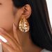 Cold Wind Liquid Metal Droplet Fashion Design Irregular Twist Earrings_ipsvogv.com