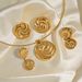 Hot Sale INS Gold Plated Titanium Steel Button Tai Chi Earrings, Collar And Necklace_ipsvogv.com