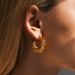Genuine gold electroplated spring winding design Personalized ear buckle Braiding craft Inlaid zircon Exquisite trendy earrings_ipsvogv.com