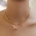 Color preserving double layer design personality necklace kit stacking fashion chic necklace copper plated K real gold_ipsvogv.com