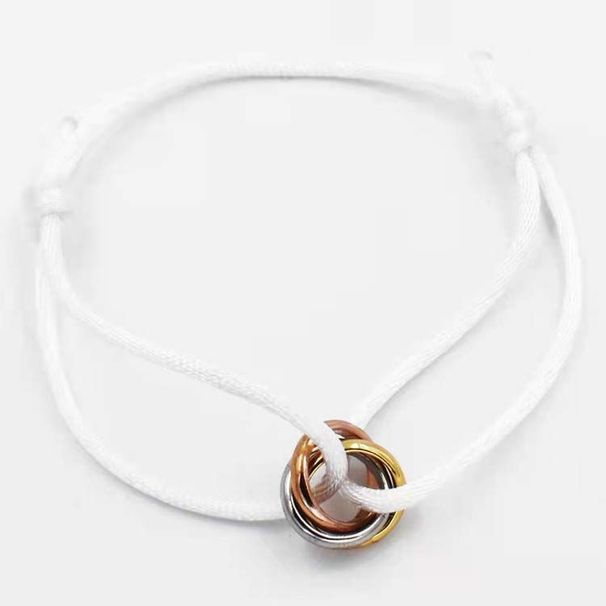 Fashion gold gift unisex 316L stainless steel 20 colors thread rope designer woman men jewelry couple bracelet_ipsvogv.com