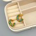 Compact C-shaped enamel glazed light luxury temperament, exquisite high-end personality, fashionable earrings, ear_ipsvogv.com