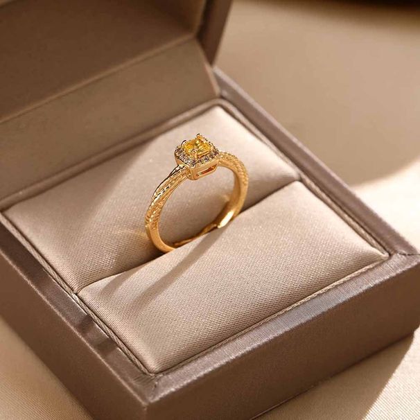 sugar Citrine Niche Design Small Exquisite Necklace Ring Earrings Set Jewelry Female_ipsvogv.com