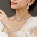 European & American Style Bridal Jewelry Set - Necklace, Bracelet, Earrings & Ring (4-Piece, Evening Dress Accessories)_ipsvogv.com