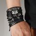 Punk Style Skull Series Leather Braided Multi-layer Pentagram Men's Bracelet Set Jewelry_ipsvogv.com