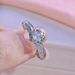 Small Luxury Non Fading White Copper Plated With White Gold Female Ring Movable Adjustable Small Waist Style Simple And Gorgeous Ring_ipsvogv.com