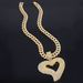 Unisex Alloy Necklace Men And Women's New Big Heart Pendant Hip Hop Personality Fashion Rap Diamond Pendant_ipsvogv.com