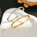 Fashionable Titanium Steel Honeycomb Full Diamond Non Fading Bracelet, Simple Women's Slim Version, Versatile Anti_ipsvogv.com