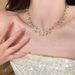【 28000 People Collection 】 Blue Love~Shell Zircon Necklace, Female Choker Double Layered Stacked Accessories, Light_ipsvogv.com