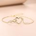Unisex infinite love shaped bracelet for women single zircon simple versatile hand jewelry_ipsvogv.com