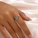 Women’s Jewelry Set Fashion Version Of Small Fresh Sweet Flower Ring Niche Inlaid Zircon Plain Ring Open Adjustable Index Finger Ring_ipsvogv.com