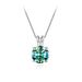Silver Moissanite Necklace Colorful 1 2 3 Carat Pendan Rabbit Ear Moissanite Clavicle Necklace_ipsvogv.com