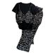 Women's Clothing Sports suits for women summer new style fashionable versatile high-end black short-sleeved wide-leg pants two-piece suit_ipsvogv.com