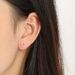 Korean version of peach heart full diamond micro inlaid earrings S925 love eight hearts eight arrows fresh and simple INS heart shaped earrings_ipsvogv.com