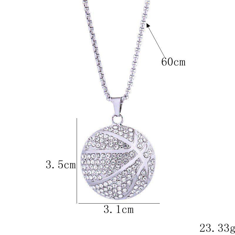 Hip hop jewelry gold diamond basketball pendant necklace men's personality sports fashion accessories_ipsvogv.com