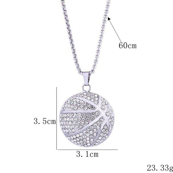 Hip hop jewelry gold diamond basketball pendant necklace men's personality sports fashion accessories_ipsvogv.com