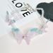 Korean Dreamy Girl Princess Style Thin Gauze Butterfly Colorful Small Crystal Chain Ribbon Choker Necklace_ipsvogv.com