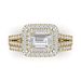 Sanjie Geometric Light Classic Instagram Women's Luxury Fashion Full Diamond Princess Square Proposal Ring_ipsvogv.com