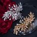 Elegant Rhinestone Hair Comb For Bridal & Special Occasions - Handcrafted Floral Design With Alloy Base, Perfect For Weddings, Parties & Events_ipsvogv.com