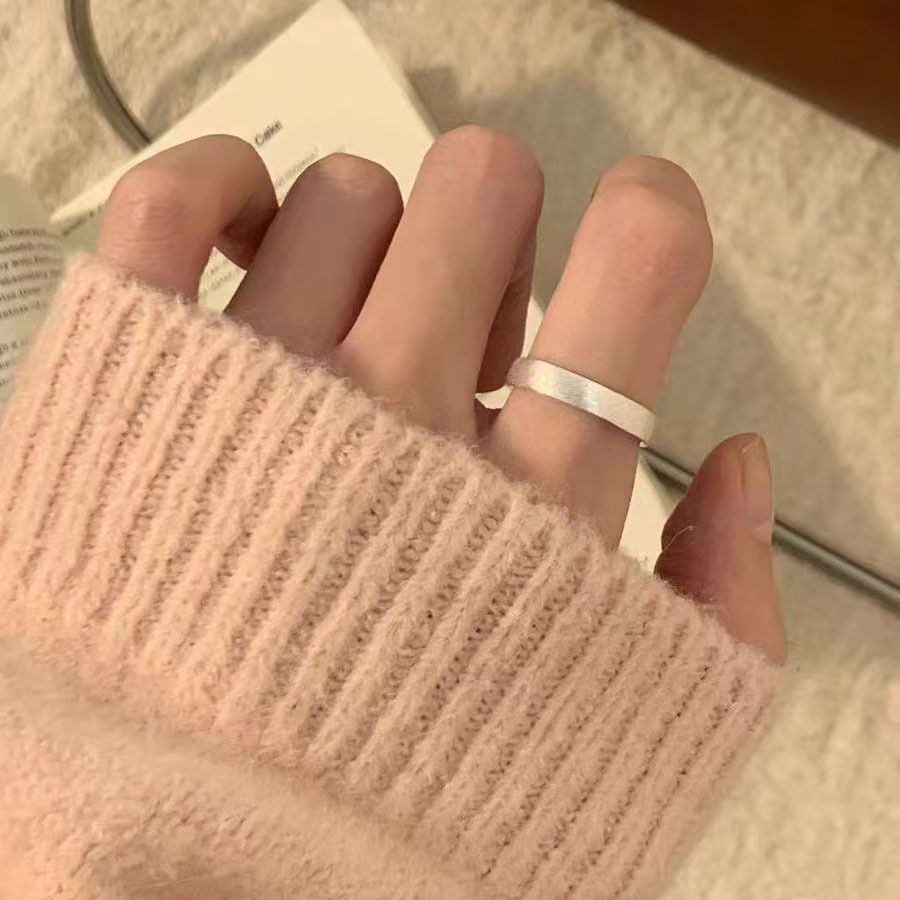 Geometric Minimalist Plain Women's Sweet Cool Style, Layered And Personalized Open Mouth Ring, Ins Niche Design, Index_ipsvogv.com