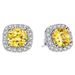 Exquisite And Versatile Daily Temperament Simple And Fashionable Zircon Micro Inlaid Colored Gemstone Square Earrings_ipsvogv.com