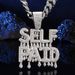 SELF PAID Hip-Hop English Letter Versatile Personality Alloy Full Diamond Cuban Chain Pendant_ipsvogv.com