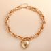 Cold Wind Hollow Thick O-chain Large Peach Heart Pendant, Item Decoration Exaggerated Love Niche Necklace_ipsvogv.com