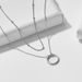 s925 sterling silver simple ring double layer necklace light luxury ins style geometric circle stacking clavicle chain_ipsvogv.com