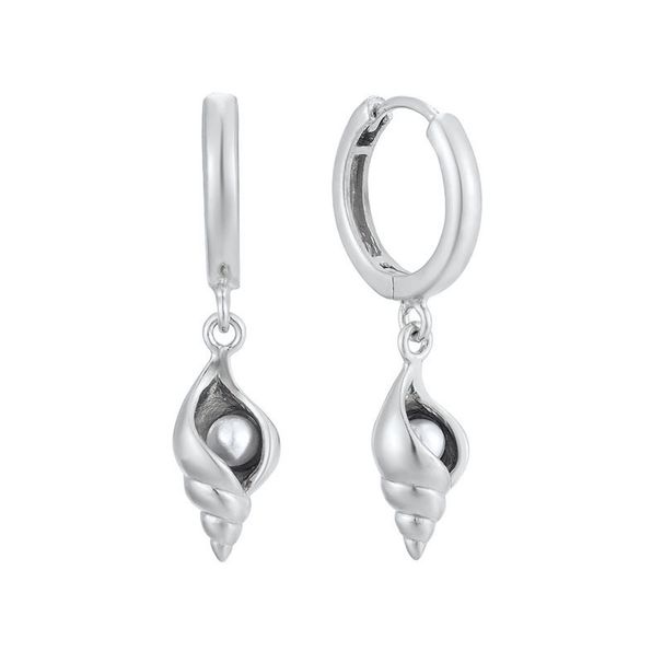 Women's Jewelry S925 Silver Needle Light Luxury Ins Style Pearl Conch All Match Ear Clip Earrings Personality Stacking Earrings_ipsvogv.com