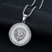 Hip Hop New Animal Jewelry Titanium Steel Vacuum Gold Plated Diamond-Studded Lion Head Pendant Necklace_ipsvogv.com