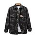 2024New retro color woven jacquard shirt jacket, men's loose casual personalized style long sleeved denim shirt_ipsvogv.com