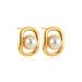 Women’s Jewelry Set Fashion Geometric Square Light Luxury High End Earrings Simple Atmosphere Versatile Stainless Steel Inlaid Pearl Earrings_ipsvogv.com