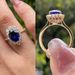 blue Is Fashionable And Simple, Women's Diamond Studded Jewelry, Wedding Single Ring Accessory_ipsvogv.com