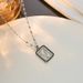 Korean Version Of High-end Trendy Niche With Square Letter V Titanium Steel Necklace Character, And Versatile Ear Design_ipsvogv.com