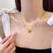 Unisex ring temperament personality minimalist wind furnace real gold necklace female ins clavicle chain_ipsvogv.com