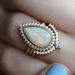 Sanjie's New Fashionable Alloy Inlaid With Oversized Auspicious Treasure Ring, Waterdrop Opal Ring For Women_ipsvogv.com