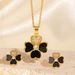 lucky four-leaf clover pendant exquisite high-grade copper plated gold does not fade titanium steel neck_ipsvogv.com